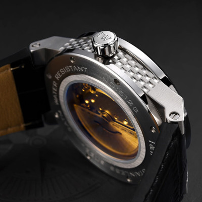 Đồng Hồ Nam I&W Carnival 612G1 Chính Hãng Full Box Chống Nước Kính Chống Xước Dây Da Cao Cấp BH 24T (Máy Cơ Tự Động)