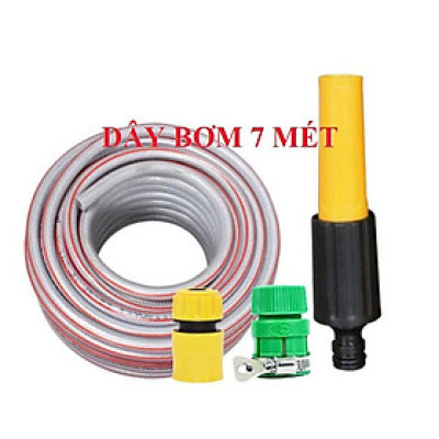 Bộ dây vòi xịt nước rửa xe, tưới cây . tăng áp 3 lần, loại 7m, 10m 206622-5 cút sập+ tặng móc khoá