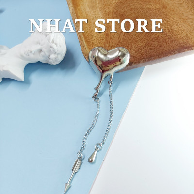 Ghim Cài Áo Nam Nữ Hình Trái Tim – Cài Váy, Áo Sơ Mi Phong Cách, Tinh Tế