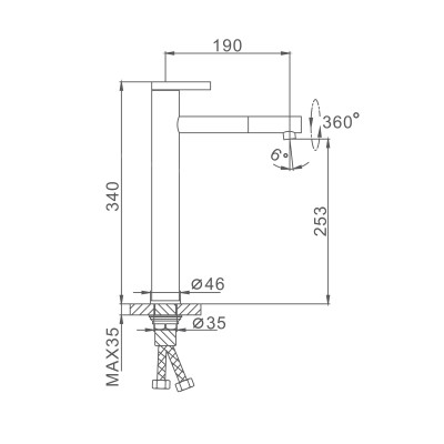 Vòi chậu lavabo nóng lạnh phủ sứ Frap F1052-15 - Hàng Chính Hãng LIÊN BANG NGA