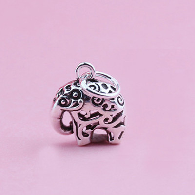 Combo 2 cái charm bạc hình con voi treo - Ngọc Quý Gemstones