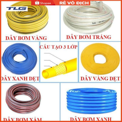 Bộ dây tăng áp 3 lần vòi xịt nước rửa xe, tưới cây loại 15m (cút nhựa nối nhựa đen 713-2) 206843