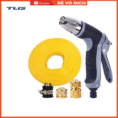 Vòi phun xịt rửa xe, tưới cây chuyên nghiệp 15m 206817 (cút đồng nối đồng)