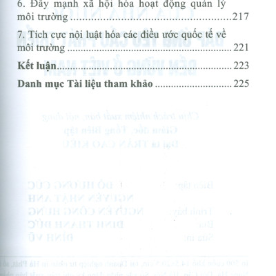 Chức Năng Quản Lý Môi Trường Của Nhà Nước Đáp Ứng Yêu Cầu Phát Triển Bền Vững Ở Việt Nam (Sách chuyên khảo) - TS. Bùi Xuân Phái