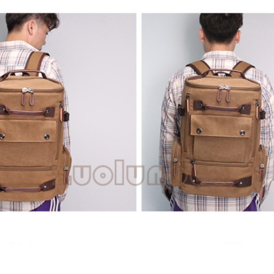 Balo du lịch nam vải canvas cao cấp Dành Cho Đi Học, Dã Ngoại, Đi Phượt, Đựng Laptop (14-17")