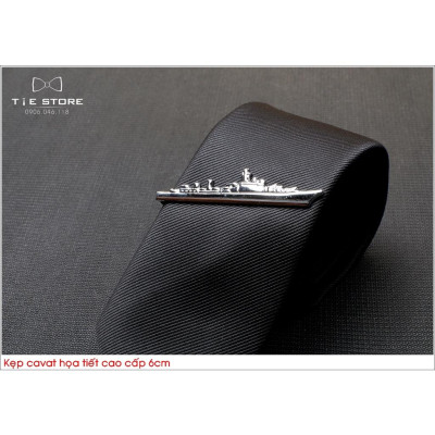 Kẹp cà vạt nam bản TRUNG, LỚN ( 56cm), Kẹp Cavat hình họa tiết chiếc thuyền cao cấp - tặng kèm hộp nhỏ