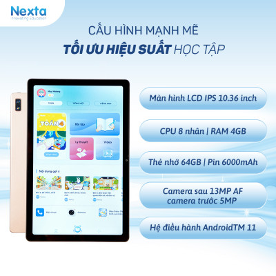 Máy tính bảng học tập thông minh Nexta Edutab Pro cho trẻ 9-12 tuổi - giải pháp học tập - quản lý thời gian cho trẻ - bảo hảnh 12 tháng