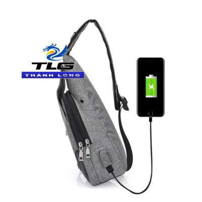 Túi đeo chéo nam cao cấp tích hợp cổng sạc USB Thành Long TLG 208211
