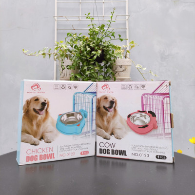 Bát Ăn Inox Gài Chuồng Cho Chó Mèo Nhiều Mẫu