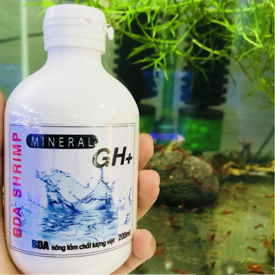 Khoáng nước BDA Shrimp Mineral GH+ bổ sung khoáng lột vỏ bể tôm tép cá cảnh thủy sinh