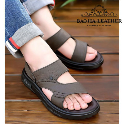 Dép quai hậu nam trung niên đơn giản, mềm nhẹ, thoải mái BHD1915 Giày sandal nam quai ngang