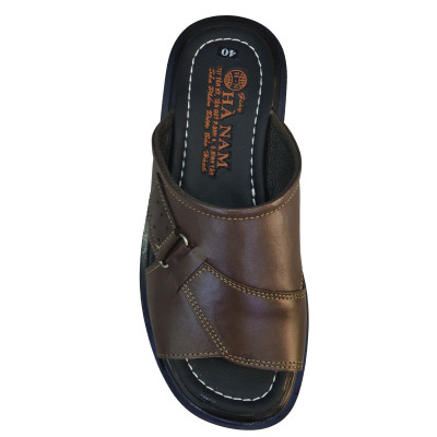 Dép Nam Quai Ngang HÀ NAM Da Bò Thật Cao Cấp DNA2135