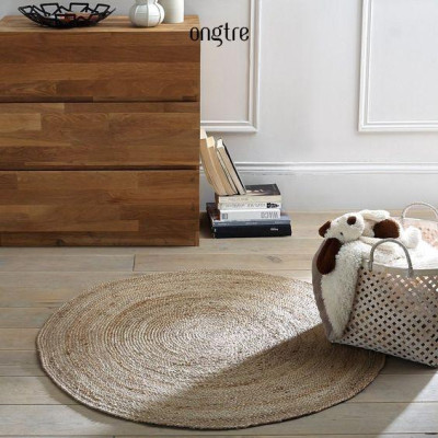 Thảm trải sàn Cói & Lục bình tròn cao cấp xuất khẩu kích thước tùy chỉnh 60/80/100/120/150/180cm | ongtre (Vietnam)