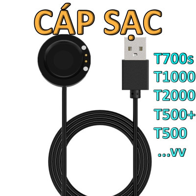 Dây sạc cho đồng hồ thông minh IWatch AW/T500,t500+,t500+pro,hw12,hw22,DTP,hw67 ( Hàng Chính Hãng )