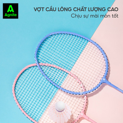 Bộ 2 vợt cầu lông TRẺ EM - HỌC SINH cao cấp Agnite chính hãng, nhẹ, bền, đẹp - tặng kèm hộp cầu, túi cầu và quấn cán vợt