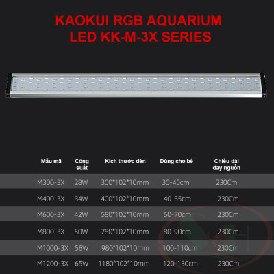 Đèn led KaoKui RGB Aquarium Light KK 3X series quang phổ bể thủy sinh cá tép cảnh