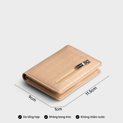 Ví Yuumy ( Thời trang nữ xinh xắn kéo khóa cách điệu - Ví da Seasand YV97 )