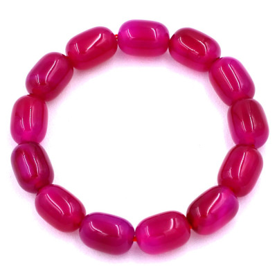 Vòng tay Lu Thống Thạch Anh Hồng Bầu size 10mm x 14mm - hợp mệnh Hỏa, mệnh Thổ