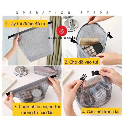 Túi Đựng Đồ Makeup Trong Suốt – Túi Mỹ Phẩm Chống Nước Du Lịch, Đựng Đồ Cá Nhân Tiện Lợi