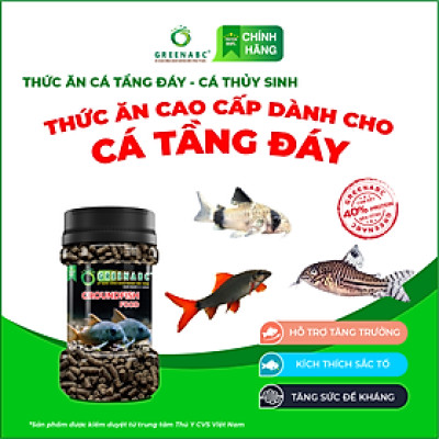 Thức ăn cá Chuột, cá Lau Kính, cá Tỳ Bà, cá Chạch, cá Oto, cá Chép,… GREENABC - Tăng kích thước, lên màu đẹp - Hộp 65g