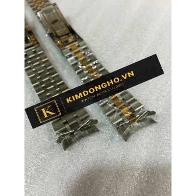 (TẶNG KÈM CHỐT VÀ DỤNG CỤ THAY DÂY) Dây đồng hồ inox không gỉ size 19mm dạng 5 mắt dây Tissot đầu ôm bo tròn