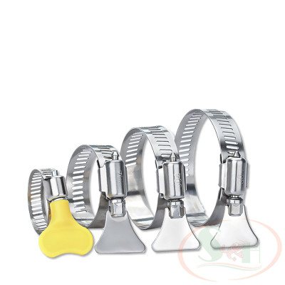 Cổ dê đai siết giữ dây ống tay vặn inox kẹp ống lọc bể cá tép thủy sinh