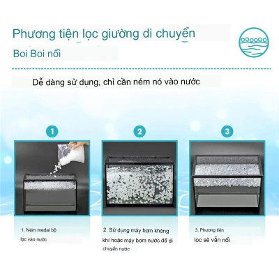 Hạt Kaldnes lọc nước bể cá 100Gr hạt to cao cấp, tạo oxy hồ thủy sinh dùng kèm máy sủi sục khí oxy hồ cá