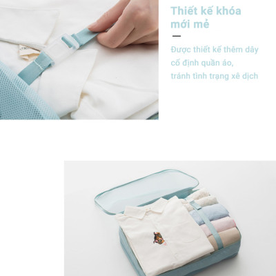 Set 7 Túi Đựng Đồ Du Lịch Cho Vali KUNBE Nhiều Kích Cỡ Đa Năng Giúp Vali Luôn Gọn Gàng Ngăn Nắp