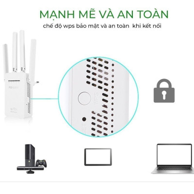 Kích Sóng Wifi Tốc Độ Cao 4 Râu Pix-Link, kích sóng wifi 4G, kích sóng wifi 5G tốc độ cao sóng khỏe tần số kép AC 1200, bộ định tuyến wifi, bộ phát wifi 4 râu cường độ khỏe 300Mbps - Hàng chính hãng/hàng nhập khẩu