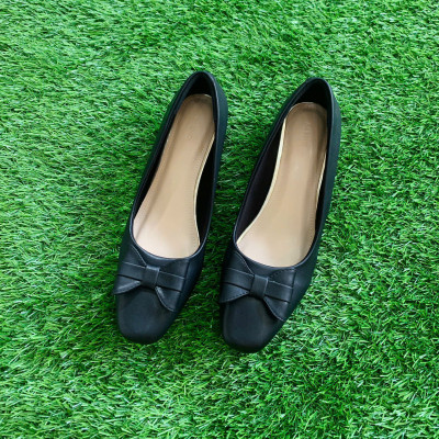 Giày Cao Gót Nơ 3P PABNO PN12038 – Mũi vuông | Sang Trọng | Dễ Đi