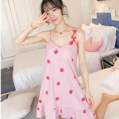 Đầm 2 dây nữ thiết kế đuôi cá mặc nhà