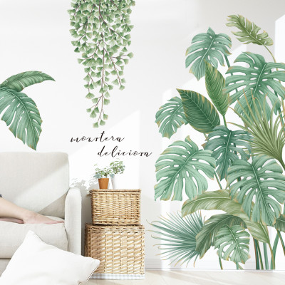 Sticker Giấy Dán Tường Decal Dán tường Mẫu Hoa Lá Cực Xinh ZH007