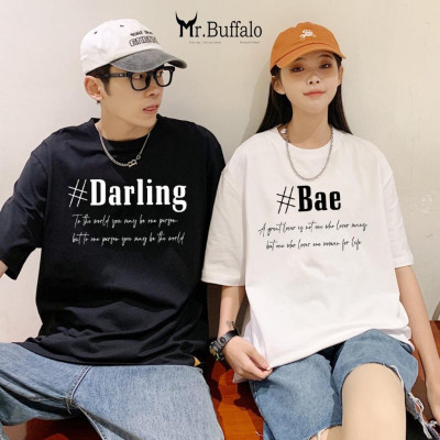 Áo đôi tay lỡ unisex DALING - BAE  CP27-CP28 Mr.Buffalo