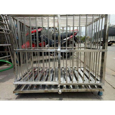 Chuồng chó Inox Juno Sofa KT (50 x 80 x 70cm) Không có mái che 