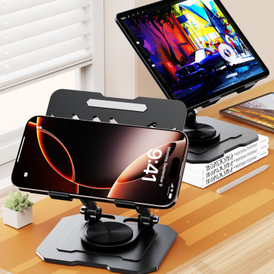 Kệ đỡ giá đỡ đế tản nhiệt cho laptop máy tính bảng hợp kim nhôm gấp gọn xoay 360 độ nhiều nấc độ cao K31- Hàng chính hãng