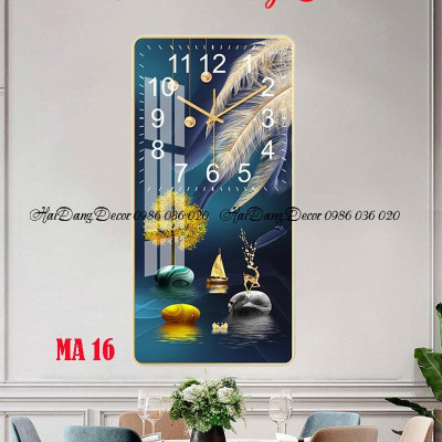 Tranh đồng hồ treo tường tráng gương 3D {mẫu hót} tặng pin và đinh treo ko cần khoan, size 40x80cm