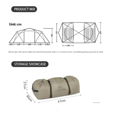 Lều Shandi 2 phòng ngủ 1 phòng khách NatureHike CNK2300ZP030