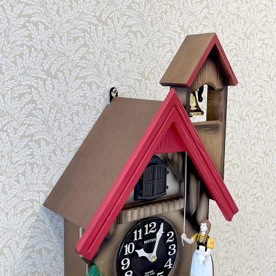 Đồng hồ Cuckoo Nhật Rhythm 4MJ417-R06 Kt 31.1 x 65.0 x 16.5cm, 1.62kg Vỏ gỗ. Dùng Pin.