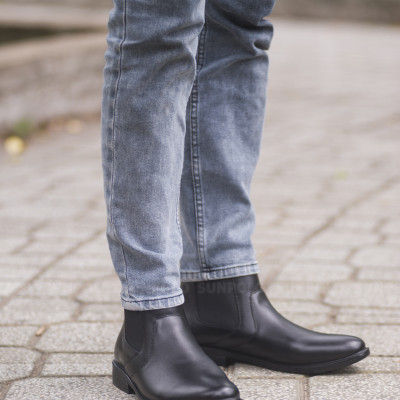 Giày Boots Nam Cổ Cao Da Bò SUNPOLO BOOT01 (Đen)