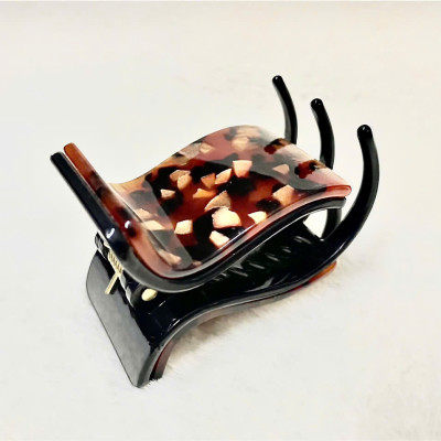 Kẹp tóc càng cua 2 lớp xịn họa tiết sang trọng phong cách Hàn Quốc