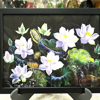 Tranh Sơn Mài - HOA SEN | Size 30x40 cm | Tinh Hoa Nghệ Thuật Việt – Thanh Tịnh và Trang Nhã