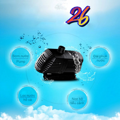 Máy bơm nước ATMAN AT10000 90W, 10000L/Hr lọc nước hồ cá koi, bơm sinh hoạt, tiểu cảnh, đài phun nước cao cấp 
