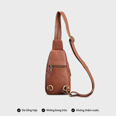 Balo Lata ( Thời trang nam đi chơi cỡ trung - Balo đeo chéo da BALC26 )