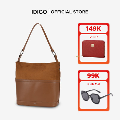 Túi đựng tài liệu A5 IDIGO FB2 - 5060, túi xách nữ công sở phom đứng phối nhung mềm mại