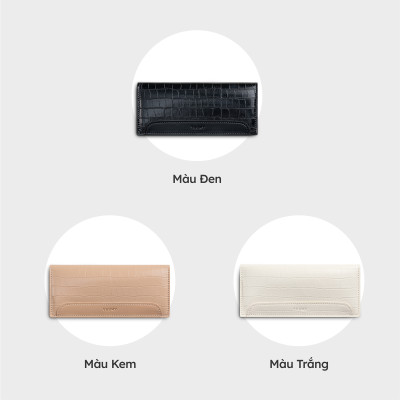 Ví Yuumy ( Thời trang nữ dáng dài nắp gập xinh xắn - Ví da Seasand YV90 )