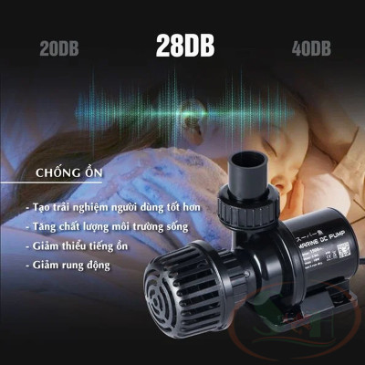 Bơm điện tử Marine DC 650, 1000, 1500, 2000, 2500, 4000, 6000, 9000, 12000, 15000 pump 24V chống giật điều chỉnh cấp độ bơm bể cá tép thủy sinh
