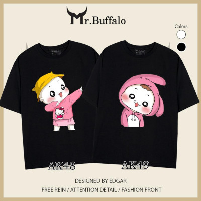 Áo đôi tay lỡ unisex Quỳnh Aka cute củ cải AK48-AK49 Mr.Buffalo