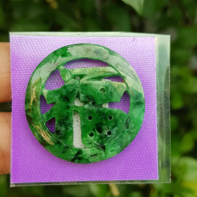 Mặt dây chuyền Chữ Phúc hay Chữ Phước Chất liệu đá cẩm thạch tự nhiên Size đk 31mm x dầy 2mm Anh Chị bọc Vàng lên đeo với dây chuyền của mình vừa đẹp vừa tốt mang chữ Phúc luôn bên mình ý nghĩa phúc đức ạ 