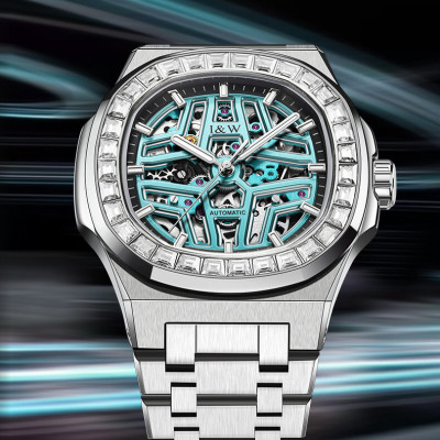 Đồng Hồ Nam I&W Carnival 763G1 Chính Hãng Full Box Chống Nước Kính Chống Xước Dây Thép Cao Cấp BH24T (Máy Cơ Tự Động)