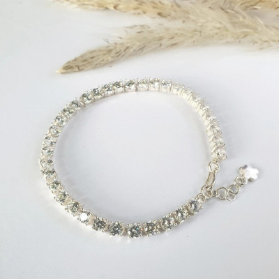 Vòng Tay Lắc Tay Nữ Đính Đá Full Dây Sang Trọng BẠC HIỂU MINH LTU565